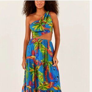 New (Without Tags) FARM Rio Sunny Day One Shoulder Maxi Dress, Size Small